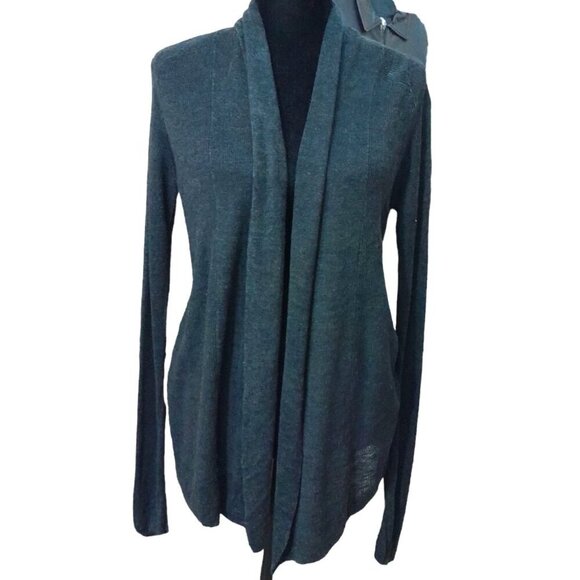 Banana Republic Easy Open Linen-Blend Cardigan Black Size M - Picture 2 of 9